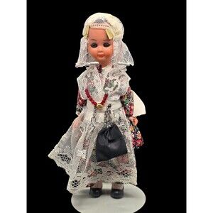 Vintage 7" Doll in the Dutch National Costume Eyes Open/Close Scissors